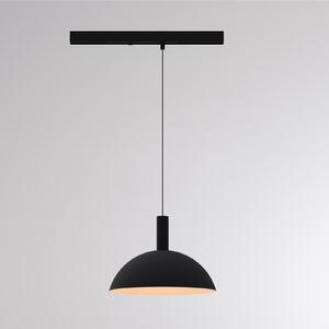 Molto Luce Κρεμαστό φωτιστικό LED σε ράγα LORA II, μαύρο, Ø 24 cm, CCT 40°, τριφασικό, Μαύρο, Σαλόνι / τραπεζαρία, Μέταλλο, σύγχρονο, Σύστημα σιδηροτροχιών