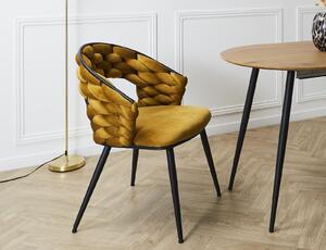 Kαρέκλα Sawyer Home Deco Factory με διαστάσεις 62x54x83cm - Mustard Yellow