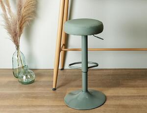 Σκαμπό μπαρ Mumford Home Deco Factory με ρυθμιζόμενο ύψος και διαστάσεις 36x36x63.5cm/83.5cm - Green