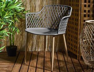 Καρέκλα κήπου Malaga Home Deco Factory με διαστάσεις 54.1x62.2x80cm - Grey
