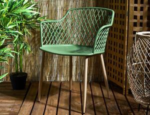 Καρέκλα κήπου Malaga Home Deco Factory με διαστάσεις 54.1x62.2x80cm - Green