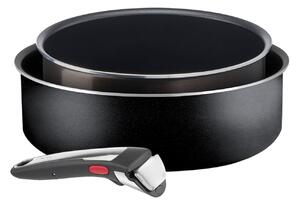 Σετ Μαγειρικά Σκεύη Tefal Ιngenio με αποσπώμενη λαβή και διαμέτρους 24cm και 20cm - 3 τεμάχια (2 σκεύη & λαβή)