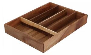 Θήκη για Μαχαιροπίρουνα Excellent Houseware από Ξύλο Ακακίας, με διαστάσεις 35x26x5cm