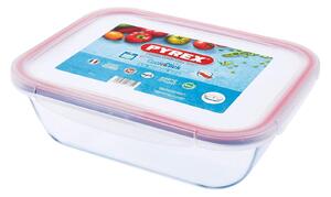 Γυάλινο Δοχείο Τροφίμων Cook & Click Pyrex με καπάκι, χωρητικότητα 3.3lt και διαστάσεις 30x23x9cm