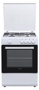 Κουζίνα Hyundai HCGC25V-72604G/W με φούρνο και εστίες αερίου, χωρητικότητα φούρνου 75L, 5 διαφορετικές εντάσεις φωτιάς και ενεργειακή κλάση Α