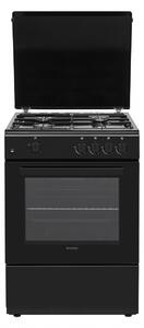 Κουζίνα Hyundai HCGC25V-72604G/BL με φούρνο και εστίες αερίου, χωρητικότητα φούρνου 75L, 5 διαφορετικές εντάσεις φωτιάς και ενεργειακή κλάση Α