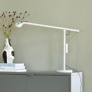 HAY Λάμπα γραφείου LED Fifty-Fifty, γκρι, 45 εκ., με ρυθμιστή έντασης, ρυθμιζόμενος, Γκρι, Μελέτη / Γραφείο, Αλουμίνιο, σχεδιασμός