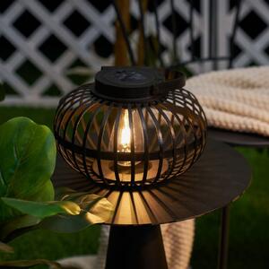 Pauleen LED ηλιακή επιτραπέζια λάμπα SUNSHINE BLISS μαύρη 17 εκ. IP44, Μαύρο, Μπαμπού, Νεανική διαβίωση