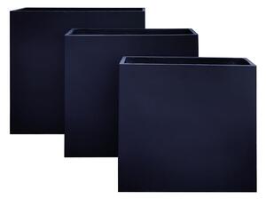 FLOWER POT-13 Set 3 τεμαχίων Απόχρωση Black 61x26x61 + 71x31x71 + 81x36x81