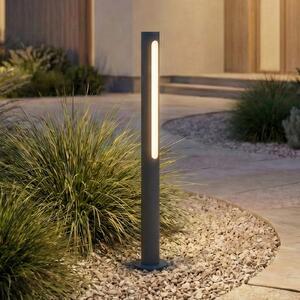 Lindby LED φωτιστικό διαδρόμου Liravel, ύψος 60 cm, ανθρακί, IP65, Μαύρο, Αλουμίνιο, σύγχρονο