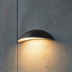 Lindby LED εξωτερικός φωτισμός τοίχου Zerino, μαύρος, 34,5 cm, IP54, Μαύρο, Αλουμίνιο, σύγχρονο