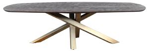 Τραπεζαρία Alore PTMD Luxury Living με διαστάσεις 280x110x77cm - Brown, Gold