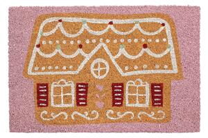 Χριστουγεννιάτικο Πατάκι Εισόδου (40x60) Edelman Gingerbread House Pink 1196618