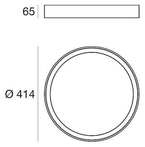 Φωτιστικό οροφής LED Tara R, Ø 41,4 cm, μαύρο, αλουμίνιο, 3.000 K