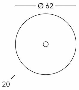 Φωτιστικό τοίχου KOLARZ Moon, ασημί, Ø 62 cm, μέταλλο/γυαλί