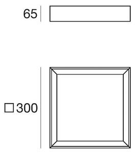 Φωτιστικό οροφής LED Tara Q, 30 x 30 cm, μαύρο, 3.000 K, αλουμίνιο