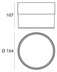 Φωτιστικό οροφής Crumb LED, λευκό, Ø 15,4 cm, σίδερο, γυαλί