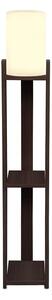 Φωτιστικό δαπέδου Verma I Megapap E27 Mdf/ύφασμα Pvc χρώμα wenge - κρεμ 18,5x18,5x142εκ