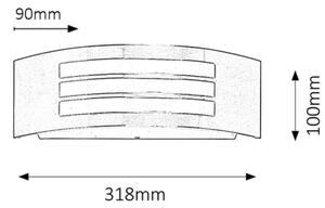 Rabalux 8410 - Φως τοίχου εξωτερικού χώρου ROMA 1xE27/14W/230V IP44