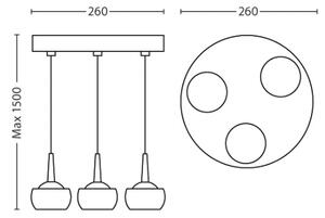 Philips 53223/11/16 - Κρεμαστό φως LED CYPRESS 3xLED/3W/230V