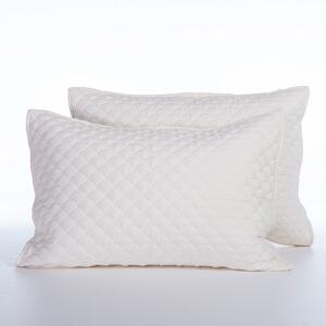 Ζεύγος Μαξιλαροθήκες Καπιτονέ (52x72) Nef-Nef Homeware Scofield Ecru