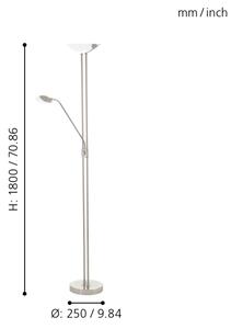 Eglo 93874 - Φωτιστικό LED dimmable BAYA 1 LED/20W + LED/2,5W ματ χρώμιο