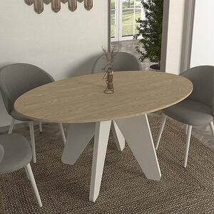 Τραπέζι Rebel Megapap χρώμα rota oak - sandstone 150x90x75εκ