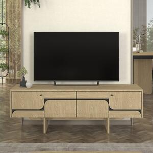 Έπιπλο τηλεόρασης Lava Megapap χρώμα rota oak - ανθρακί 150x35x51,3εκ