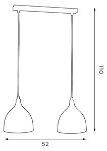 Κρεμαστό φωτιστικό οροφής NOAK 2xE27/15W/230V μαύρο