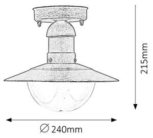Rabalux 8736 - Φως οροφής εξωτερικού χώρου OSLO 1xE27/60W IP44