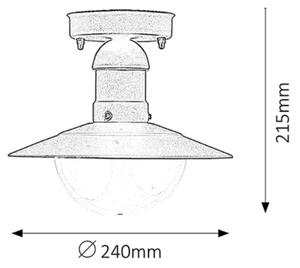 Rabalux 8716 - Φως οροφής εξωτερικού χώρου OSLO 1xE27/60W IP44