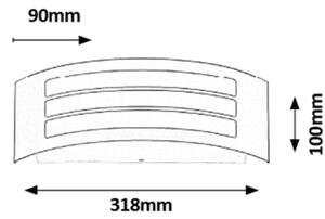 Rabalux 8776 - Φως τοίχου εξωτερικού χώρου ROMA 1xE27/14W IP44