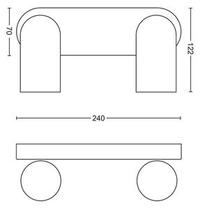 Philips 50582/31/PN - Φωτιστικό σποτ MYLIVING PONGEE 2xGU10/5,5W/230V