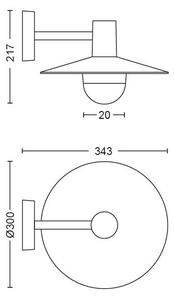 Philips 17382/30/PN - Φως εξωτερικού χώρου MYGARDEN SKUA 1xE27/42W/230V IP44