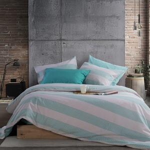 Σεντόνια Μονά (Σετ) Nef-Nef Homeware Casual Stripe Petrol Εκρού ΧΩΡΙΣ ΛΑΣΤΙΧΟ 170x270