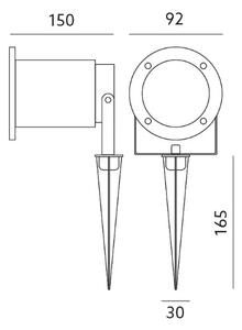 Φωτιστικό εξωτερικού χώρου BLAKE 2 GU10/50W/230V IP65