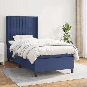 VidaXL Κρεβάτι Boxspring με Στρώμα Μπλε 80x200 εκ. Υφασμάτινο