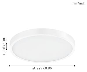 Eglo 98292 - Φως οροφής dimmer LED FUEVA-A LED/14W/230V + RC