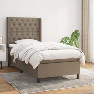 VidaXL Κρεβάτι Boxspring με Στρώμα Taupe 80x200 εκ. Υφασμάτινο