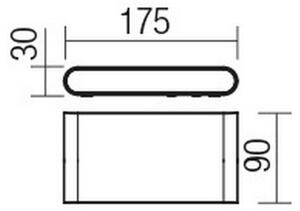 Redo 9054 - Επιτοίχιο φωτιστικό εξωτερικού χώρου LED POCKET LED/6W/230V IP54