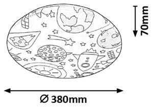 Rabalux 3417 - Παιδικό φως οροφής LED HANKA LED/24W/230V