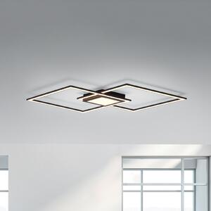 JUST LIGHT. GmbH Φωτιστικό οροφής LED Asmin, CCT, μαύρο, 106x37cm, ρυθμιζόμενος, Μαύρο, Σαλόνι / τραπεζαρία, Αλουμίνιο, σύγχρονο, Οροφή πολλαπλής φλόγας