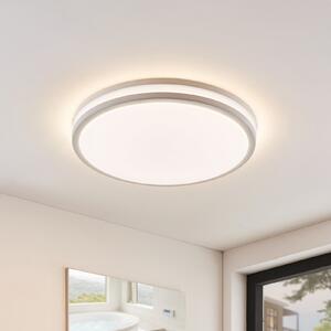 Lindby Arnim LED φωτιστικό οροφής, λευκό, πλαστικό, Ø 49cm, IP44, ρυθμιζόμενος, Λευκό, Μπάνιο, Πλαστικό, σύγχρονο