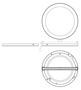 Globo 12379-24B - Φωτιστικό οροφής LED LASSE LED/24W/230V