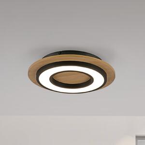 JUST LIGHT. Φωτιστικό οροφής LED Tola, στρογγυλό, ξύλο, 3.000 K