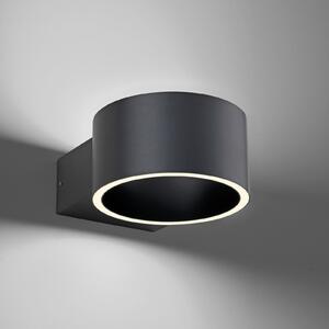 Φωτιστικό τοίχου PURE LED Clipse, γκρι, αλουμίνιο, Ø 15 cm