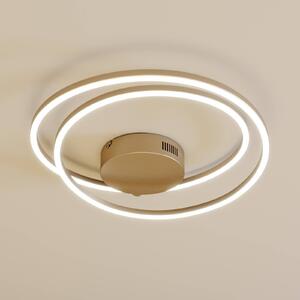 Lindby Davian LED φωτιστικό οροφής, dimmable, νικέλιο