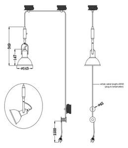 Trio - Κρεμαστό φωτιστικό οροφής CARLOTTA 1xE14/28W/230V