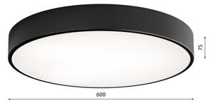 Φωτιστικό οροφής LED CLEO LED/69W/230V 4000K διάμετρος 60 cm μαύρο