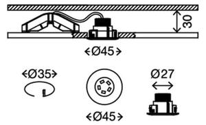 Briloner 7240-038 - ΣΕΤ 3x LED Φωτιστικό μπάνιου ATTACH LED/1,8W/230V IP44